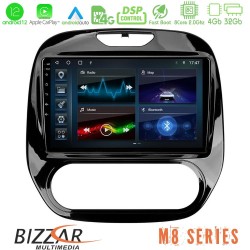 Bizzar M8 Series Renault Captur 2013-2019 (Manual AC) 8core Android12 4+32GB Navigation Multimedia Tablet 9