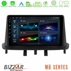 Bizzar M8 Series Renault Megane 3 2009-2013 8Core Android12 4+32GB Navigation Multimedia Tablet 9