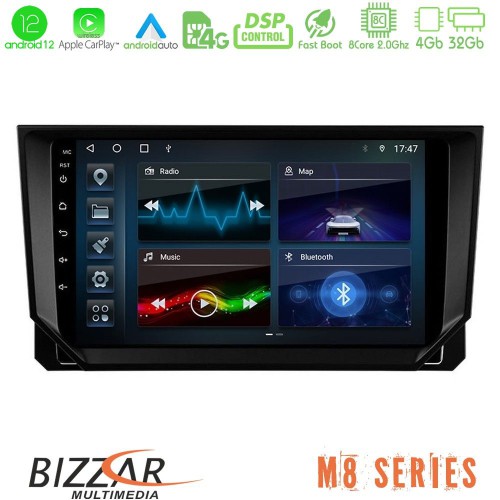 Bizzar M8 Series Seat Arona/Ibiza 8core Android12 4+32GB Navigation Multimedia Tablet 9