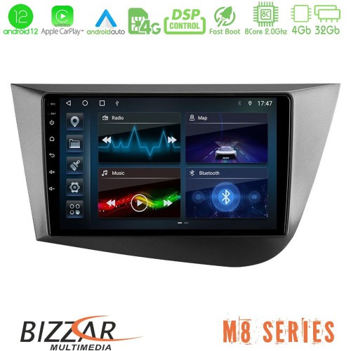 Bizzar M8 Series Seat Leon 8core Android12 4+32GB Navigation Multimedia Tablet 9