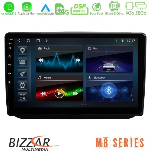 Bizzar M8 Series Skoda Fabia 2007-2014 8core Android12 4+32GB Navigation Multimedia Tablet 9