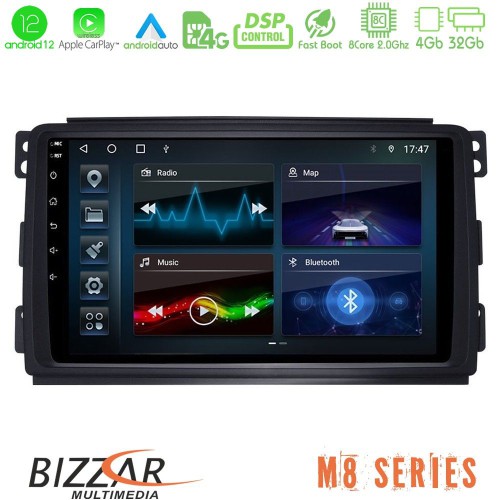 Bizzar M8 Series Smart 451 8core Android12 4+32GB Navigation Multimedia Tablet 9