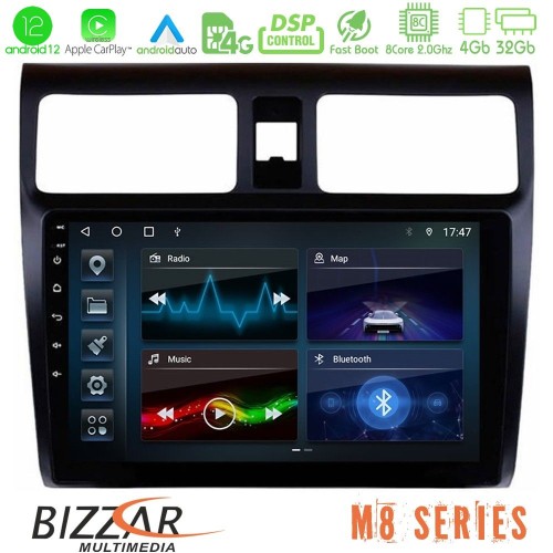 Bizzar M8 Series Suzuki Swift 2005-2010 8core Android12 4+32GB Navigation Multimedia Tablet 10