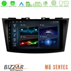 Bizzar M8 Series Suzuki Swift 2011-2016 8core Android12 4+32GB Navigation Multimedia Tablet 9