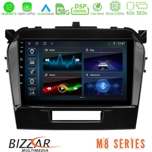 Bizzar M8 Series Suzuki Vitara 2015-2021 8core Android12 4+32GB Navigation Multimedia Tablet 9