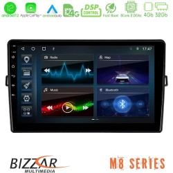 Bizzar M8 Series Toyota Auris 8core Android12 4+32GB Navigation Multimedia Tablet 10