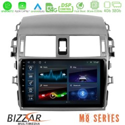 Bizzar M8 Series Toyota Corolla 2008-2010 8core Android12 4+32GB Navigation Multimedia Tablet 9