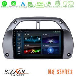 Bizzar M8 Series Toyota RAV4 2001 - 2006 8core Android12 4+32GB Navigation Multimedia Tablet 9