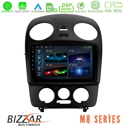 Bizzar M8 Series VW Beetle 8core Android12 4+32GB Navigation Multimedia Tablet 9