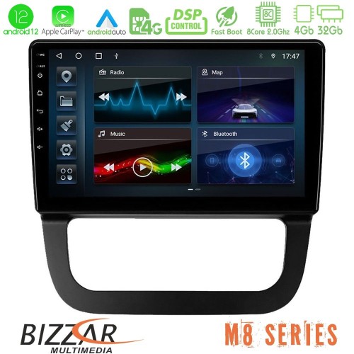 Bizzar M8 Series VW Jetta 8core Android12 4+32GB Navigation Multimedia Tablet 10