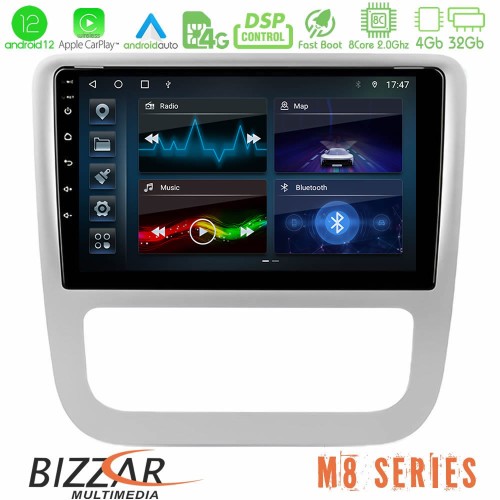 Bizzar M8 Series VW Scirocco 2008-2014 8Core Android12 4+32GB Navigation Multimedia Tablet 9