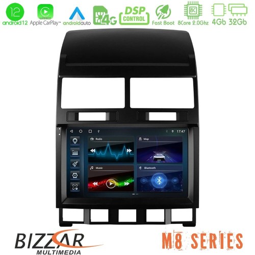 Bizzar M8 Series VW Touareg 2002 – 2010 8core Android12 4+32GB Navigation Multimedia Tablet 9