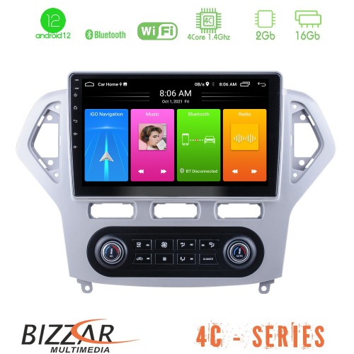 Bizzar 4C Series Ford Mondeo 2007-2011 (Auto A/C) 4Core Android12 2+16GB Navigation Multimedia Tablet 9 Bizzar 4C Series Ford Mondeo 2007-2011 (Auto A/C) 4Core Android12 2+16GB Navigation Multimedia Tablet 9