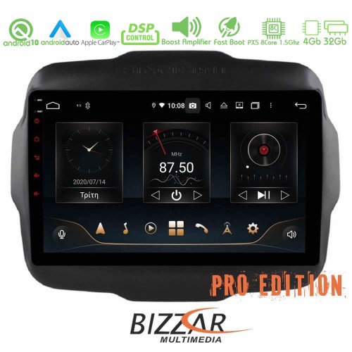 Bizzar Pro Edition Jeep Renegade Android 10 8Core Multimedia Station Bizzar Pro Edition Jeep Renegade Android 10 8Core Multimedia Station