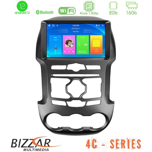 Bizzar 4C Series Ford Ranger 2012-2016 4Core Android12 2+16GB Navigation Multimedia Tablet 9 - U-LVT-FD0902 Bizzar 4C Series Ford Ranger 2012-2016 4Core Android12 2+16GB Navigation Multimedia Tablet 9 - U-LVT-FD0902