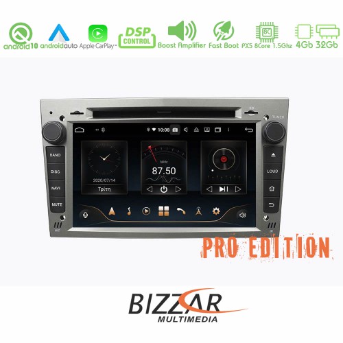 Bizzar Pro Edition Opel Astra/Corsa/Antara/Zafira Android 10 8core Navigation Multimedia (Ασημί Χρώμα) Bizzar Pro Edition Opel Astra/Corsa/Antara/Zafira Android 10 8core Navigation Multimedia (Ασημί Χρώμα)