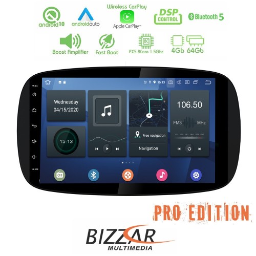 Bizzar Pro Edition Smart 453 (με Εργοστασιακή Οθόνη) 8core Android10 4+64Gb Navigation Multimedia Bizzar Pro Edition Smart 453 (με Εργοστασιακή Οθόνη) 8core Android10 4+64Gb Navigation Multimedia