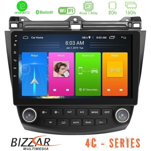 Bizzar 4C Series Honda Accord 2002-2008 4Core Android12 2+16GB Navigation Multimedia Tablet 9 Bizzar 4C Series Honda Accord 2002-2008 4Core Android12 2+16GB Navigation Multimedia Tablet 9