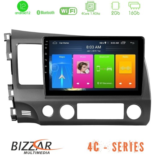 Bizzar 4C Series Honda Civic 2006-2011 4Core Android12 2+16GB Navigation Multimedia Tablet 9 Bizzar 4C Series Honda Civic 2006-2011 4Core Android12 2+16GB Navigation Multimedia Tablet 9
