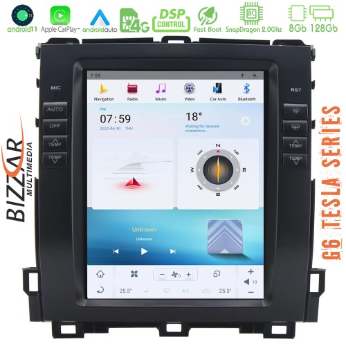 Bizzar Toyota Land Cruiser J120 2002-2009 Android 11 (8+128GB) Tesla Multimedia Station 10,4 Bizzar Toyota Land Cruiser J120 2002-2009 Android 11 (8+128GB) Tesla Multimedia Station 10,4