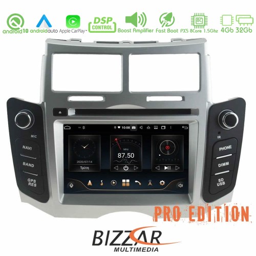Bizzar Toyota Yaris Silver Color Android 10 8core Navigation Multimedia Bizzar Toyota Yaris Silver Color Android 10 8core Navigation Multimedia