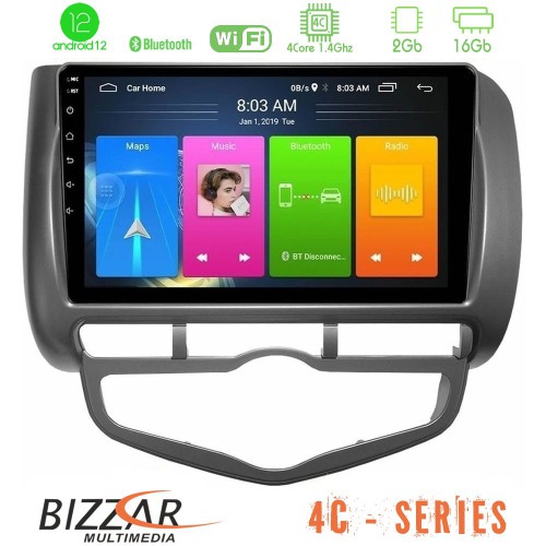 Bizzar 4C Series Honda Jazz 2002-2008 (Auto A/C) 4Core Android12 2+16GB Navigation Multimedia Tablet 9 Bizzar 4C Series Honda Jazz 2002-2008 (Auto A/C) 4Core Android12 2+16GB Navigation Multimedia Tablet 9