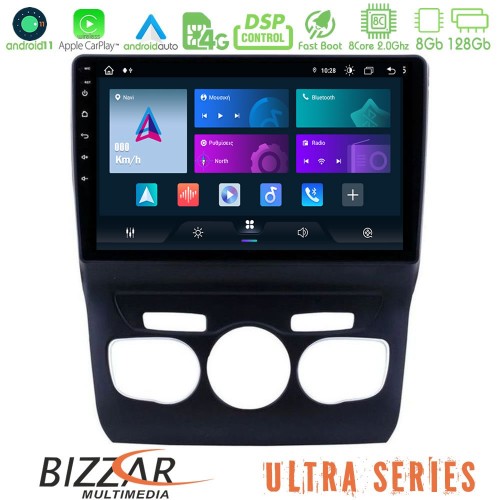 Bizzar Ultra Series Citroen C4L 8core Android11 8+128GB Navigation Multimedia Tablet 10 Bizzar Ultra Series Citroen C4L 8core Android11 8+128GB Navigation Multimedia Tablet 10
