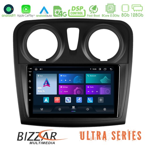 Bizzar Ultra Series Dacia Sandero 2014-2020 8core Android 11 8+128GB Navigation Multimedia Tablet 9 Bizzar Ultra Series Dacia Sandero 2014-2020 8core Android 11 8+128GB Navigation Multimedia Tablet 9