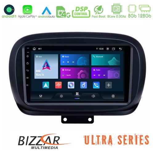 Bizzar Ultra Series Fiat 500X 8core Android11 8+128GB Navigation Multimedia Tablet 9 Bizzar Ultra Series Fiat 500X 8core Android11 8+128GB Navigation Multimedia Tablet 9