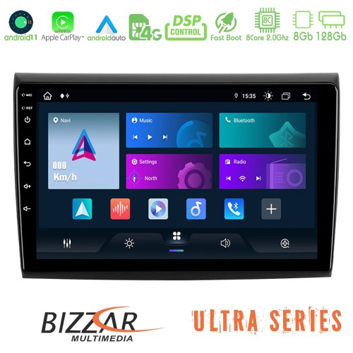 Bizzar Ultra Series Fiat Bravo 8core Android11 8+128GB Navigation Multimedia Tablet 9 Bizzar Ultra Series Fiat Bravo 8core Android11 8+128GB Navigation Multimedia Tablet 9