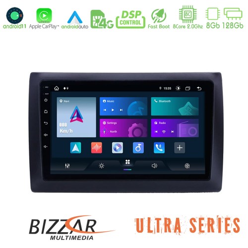 Bizzar Ultra Series Fiat Stilo 8core Android11 8+128GB Navigation Multimedia Tablet 9 Bizzar Ultra Series Fiat Stilo 8core Android11 8+128GB Navigation Multimedia Tablet 9