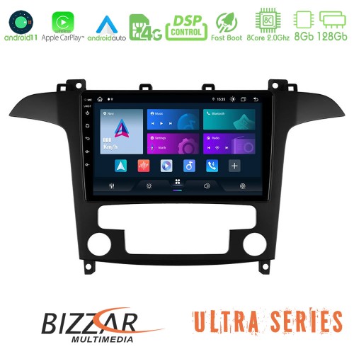 Bizzar Ultra Series Ford S-Max 2006-2012 8core Android11 8+128GB Navigation Multimedia Tablet 9 Bizzar Ultra Series Ford S-Max 2006-2012 8core Android11 8+128GB Navigation Multimedia Tablet 9