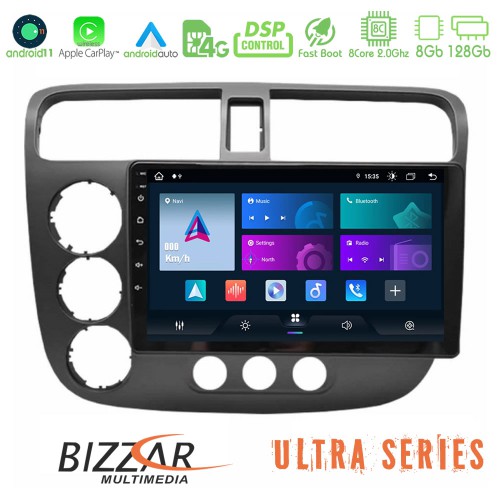 Bizzar Ultra Series Honda Civic 2001-2005 8core Android11 8+128GB Navigation Multimedia Tablet 9 Bizzar Ultra Series Honda Civic 2001-2005 8core Android11 8+128GB Navigation Multimedia Tablet 9