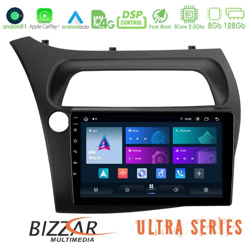 Bizzar Ultra Series Honda Civic 8core Android11 8+128GB Navigation Multimedia Tablet 9 Bizzar Ultra Series Honda Civic 8core Android11 8+128GB Navigation Multimedia Tablet 9