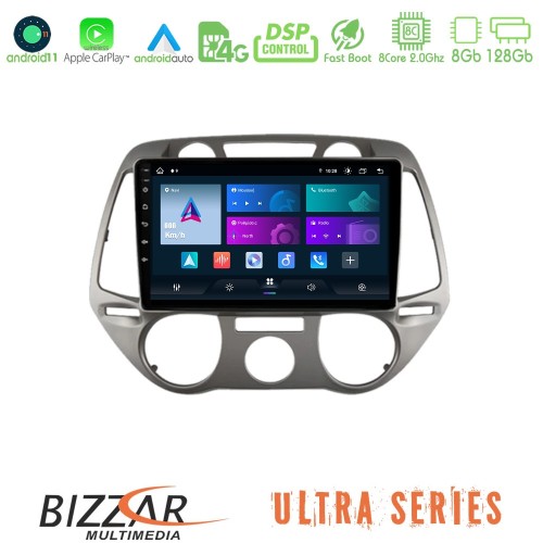 Bizzar Ultra Series Hyundai i20 2009-2012 Manual A/C 8core Android11 8+128GB Navigation Multimedia Tablet 9 Bizzar Ultra Series Hyundai i20 2009-2012 Manual A/C 8core Android11 8+128GB Navigation Multimedia Tablet 9
