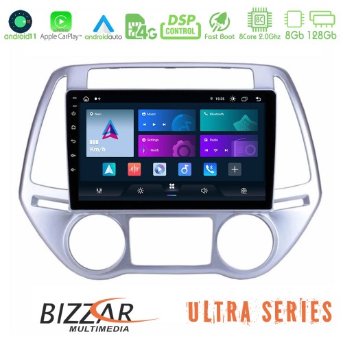 Bizzar Ultra Series Hyundai i20 2012-2014 8core Android11 8+128GB Navigation Multimedia Tablet 9 Bizzar Ultra Series Hyundai i20 2012-2014 8core Android11 8+128GB Navigation Multimedia Tablet 9