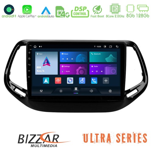 Bizzar Ultra Series Jeep Compass 2017> 8core Android11 8+128GB Navigation Multimedia Tablet 10 Bizzar Ultra Series Jeep Compass 2017> 8core Android11 8+128GB Navigation Multimedia Tablet 10