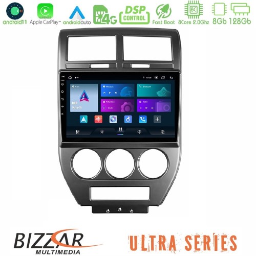 Bizzar Ultra Series Jeep Compass/Patriot 2007-2008 8core Android11 8+128GB Navigation Multimedia Tablet 10 Bizzar Ultra Series Jeep Compass/Patriot 2007-2008 8core Android11 8+128GB Navigation Multimedia Tablet 10
