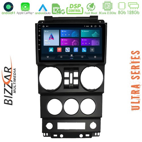 Bizzar Ultra Series Jeep Wrangler 2008-2010 8core Android11 8+128GB Navigation Multimedia Tablet 9 Bizzar Ultra Series Jeep Wrangler 2008-2010 8core Android11 8+128GB Navigation Multimedia Tablet 9