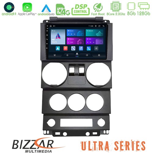 Bizzar Ultra Series Jeep Wrangler 2Door 2008-2010 8core Android11 8+128GB Navigation Multimedia Tablet 9 Bizzar Ultra Series Jeep Wrangler 2Door 2008-2010 8core Android11 8+128GB Navigation Multimedia Tablet 9