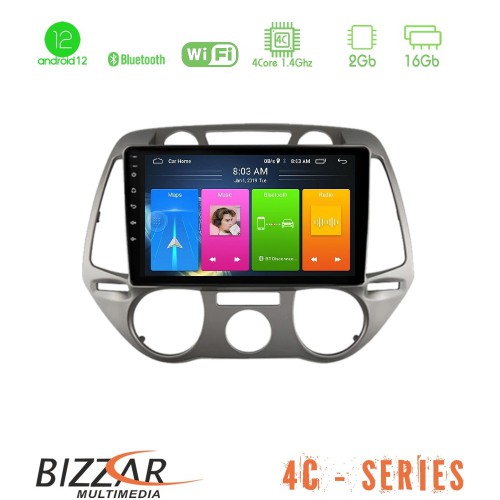 Bizzar 4C Series Hyundai i20 2009-2012 Manual A/C 4Core Android12 2+16GB Navigation Multimedia Tablet 9 Bizzar 4C Series Hyundai i20 2009-2012 Manual A/C 4Core Android12 2+16GB Navigation Multimedia Tablet 9