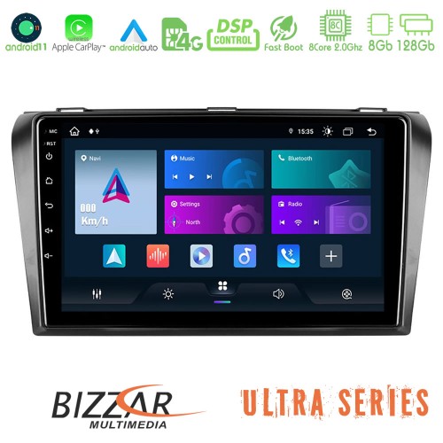 Bizzar Ultra Series Mazda 3 2004-2009 8core Android11 8+128GB Navigation Multimedia Tablet 9 Bizzar Ultra Series Mazda 3 2004-2009 8core Android11 8+128GB Navigation Multimedia Tablet 9