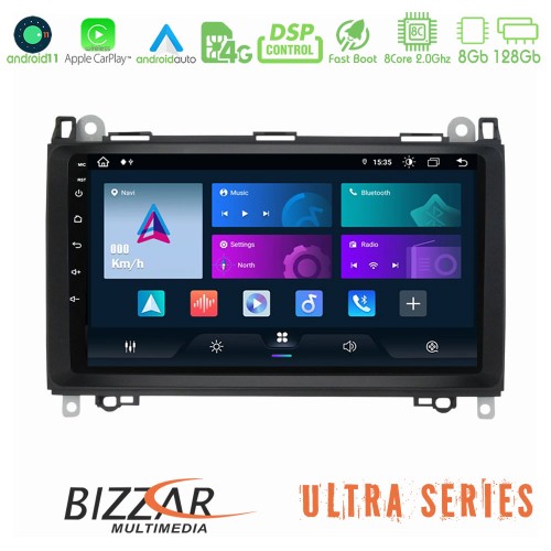 Bizzar Ultra Series Mercedes A/B/Vito/Sprinter Class 8core Android11 8+128GB Navigation Multimedia 9 Bizzar Ultra Series Mercedes A/B/Vito/Sprinter Class 8core Android11 8+128GB Navigation Multimedia 9