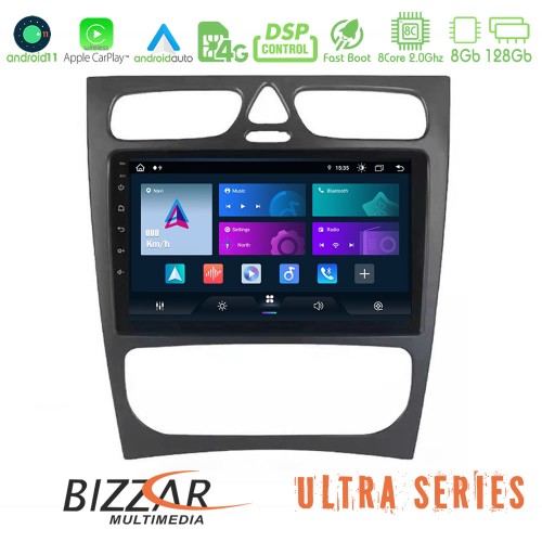 Bizzar Ultra Series Mercedes C Class (W203) 8core Android11 8+128GB Navigation Multimedia Tablet 9 Bizzar Ultra Series Mercedes C Class (W203) 8core Android11 8+128GB Navigation Multimedia Tablet 9