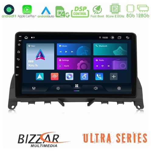 Bizzar Ultra Series Mercedes C Class W204 8core Android11 8+128GB Navigation Multimedia 9 Bizzar Ultra Series Mercedes C Class W204 8core Android11 8+128GB Navigation Multimedia 9