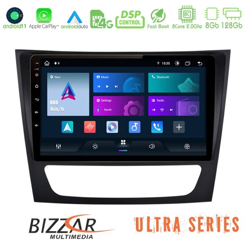 Bizzar Ultra Series Mercedes E Class / CLS Class 8core Android11 8+128GB Navigation Multimedia Bizzar Ultra Series Mercedes E Class / CLS Class 8core Android11 8+128GB Navigation Multimedia