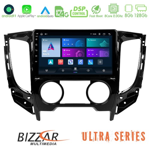 Bizzar Ultra Series Mitsubishi L200 2016> & Fiat Fullback (Manual A/C) 8core Android 11 8+128GB Navigation Multimedia Tablet 9" Bizzar Ultra Series Mitsubishi L200 2016> & Fiat Fullback (Manual A/C) 8core Android 11 8+128GB Navigation Multimedia Tablet 9"