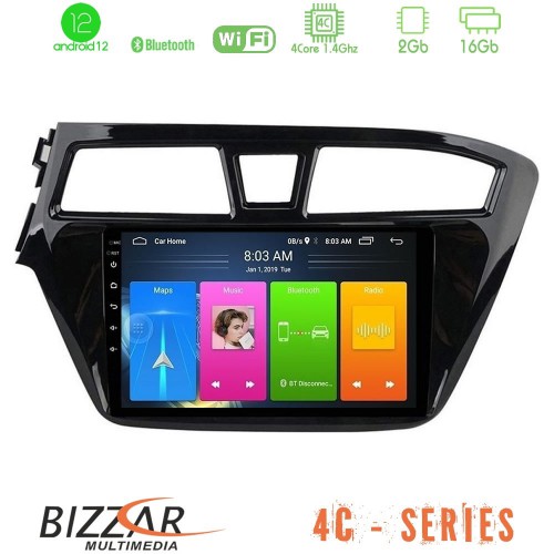 Bizzar 4C Series Hyundai i20 2014-2018 4Core Android12 2+16GB Navigation Multimedia Tablet 9 Bizzar 4C Series Hyundai i20 2014-2018 4Core Android12 2+16GB Navigation Multimedia Tablet 9