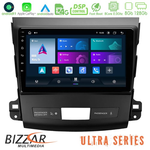 Bizzar Ultra Series Mitsubishi Outlander/Citroen C-Crosser/Peugeot 4007 8core Android11 8+128GB Navigation Multimedia Tablet 9 Bizzar Ultra Series Mitsubishi Outlander/Citroen C-Crosser/Peugeot 4007 8core Android11 8+128GB Navigation Multimedia Tablet 9