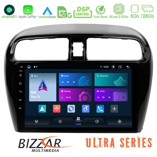 Bizzar Ultra Series Mitsubishi Space Star 2013-2016 8core Android 11 8+128GB Navigation Multimedia Tablet 9 Bizzar Ultra Series Mitsubishi Space Star 2013-2016 8core Android 11 8+128GB Navigation Multimedia Tablet 9